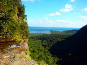 西表島　ピナイサーラ　滝　上　絶景　景色　マーレー　ヒナイ　川